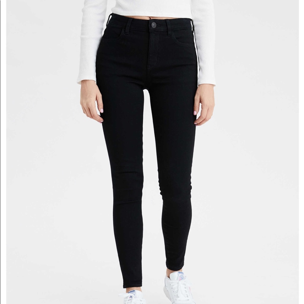 🌟GUC AE HI Rise Black jeans size 2 R